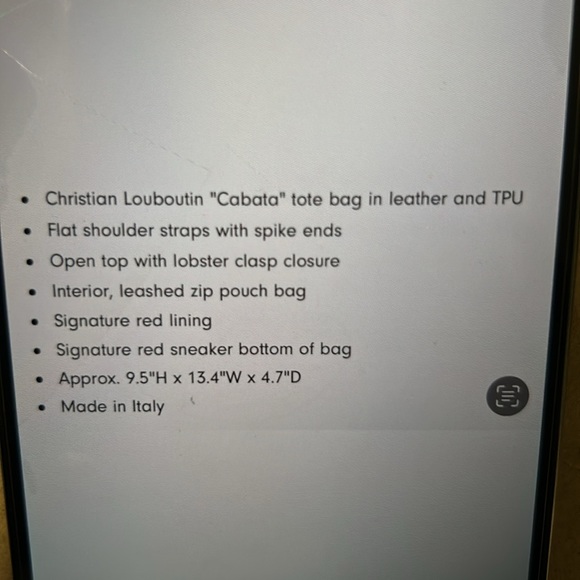 Christian Louboutin Black and White bi-color Small Cabata Tote - Picture 12 of 12